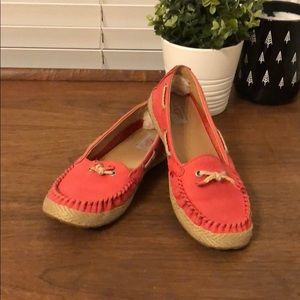 Ugg Leather Espadrille Coral Loafers